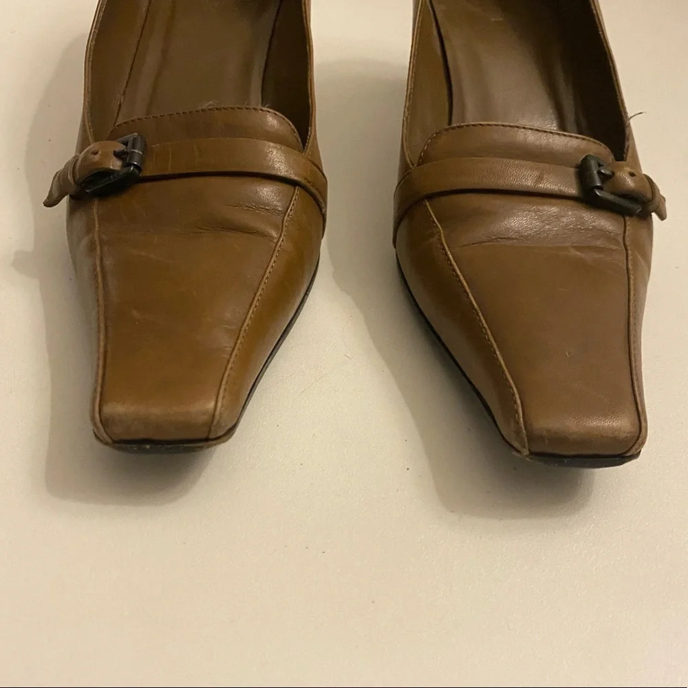 Gucci Brown leather Square Toe Low Heels - Picture 16 of 16